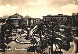 Vintage Postcard Brindisi Piazza Cairoli Square Italy 1950 Posted Photo History - £7.84 GBP