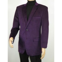 Men's Velvet Sports Coat Grammy Amy Award By BASSIRI , LEONARDI Style J1042 Plum image 5