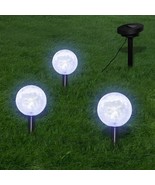  Garden Light Set of 3 Cool White Plastic Small Solar - $104.49