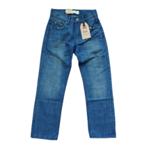 Levis 514 Straight Jeans Size 8 Slim 22 x 22 Blue Distressed Medium Wash NEW - £22.49 GBP