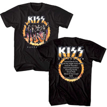 Kiss Destroyer Album Tracklist Men&#39;s T Shirt Rock Band Concert Tour Merch - £23.20 GBP+