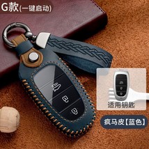 Leather Car Key Case Cover for Tucson 2021 Solaris Sonata Hybrid NEXO NX4 Santaf - £53.15 GBP