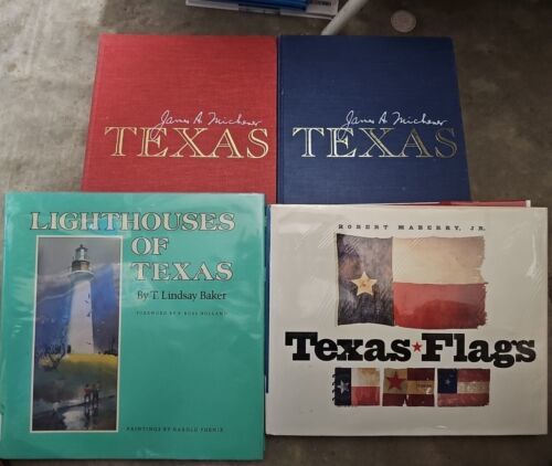 Texas by James A. Michener, Texas Flags, Lighthouses Of Texas. Lot Of Texas Book Item image 2