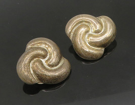 MEXICO 925 Sterling Silver - Vintage Hollow Swirl Non Pierce Earrings - EG10566 - £69.78 GBP