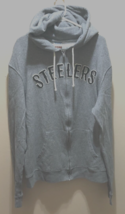 Pittsburgh Steelers Est. 1933 NFL Gray AFC Throwbacks Sewn Full Zip Hoodie - £17.72 GBP