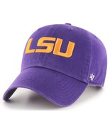 Louisiana State Tigers LSU NCAA &#39;47 Clean Up Purple Dad Hat Cap Adult Ad... - £19.51 GBP