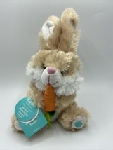 Dan Dee Plush Bunny Rabbit Eating Carrot Munching Sounds Animated Tan New - £7.52 GBP