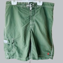 Ralph Lauren Men's Green Swimwear Designer Beachwear Pool Lined Shorts EUC - £22.31 GBP