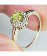 sterling silver &amp; peridot ring size 7 925 sterling ESTATE SALE - $49.03 CAD