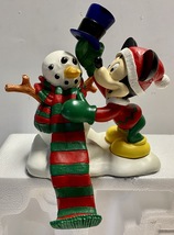 Santa&#39;s Best Mickey Unlimited MICKEY &amp; SNOWMAN Stocking Hanger - Vintage... - £11.75 GBP