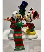Santa&#39;s Best Mickey Unlimited MICKEY &amp; SNOWMAN Stocking Hanger - Vintage... - £11.74 GBP