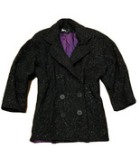 Vintage Capri New York Tweed Surdimensionné Manteau Noir Taille Unique - £22.57 GBP