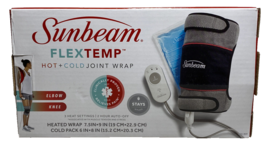 Sunbeam Heated Wrap FlexTemp Hot + Cold Joint Wrap 3 Heat Setting Gray - £20.50 GBP