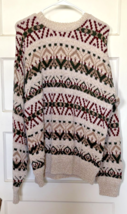 Old Glory Liberty Men’s Knit Sweater - Cream, Green and Maroon Size XL - $35.10
