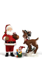 Hallmark 1996 Keepsake Ornaments Set of 3 Santa Rudolph&#39;s Reindeer &amp; Helper - £24.76 GBP
