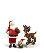 Hallmark 1996 Keepsake Ornaments Set of 3 Santa Rudolph&#39;s Reindeer &amp; Helper - £24.90 GBP