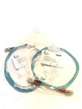 2-PACK! 6ft LC-UPC to LC-UPC MultiMode Duplex 50um OM4 Plenum 1.6mm Aqua... - $21.00