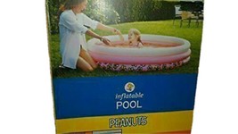 Target Peanuts Inflatable Round Swimming Pool With 3 Rings 65&quot; x 14 1/2&quot;... - £37.84 GBP