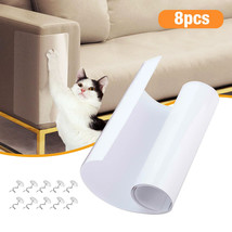 8Pcs Anti-Scratch Pet Cat Deterrent Training Tape Couch Sofa Furniture P... - £19.73 GBP