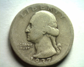 1937-D WASHINGTON QUARTER ABOUT GOOD / GOOD AG/G NICE ORIGINAL COIN 99c ... - $8.50
