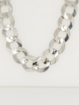 14k White Gold Cuban Link Chain Necklace - £3,916.84 GBP