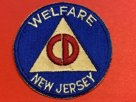 WWII, CIVIL DEFENSE, NEW JERSEY, WELFARE, PATCH, NO GLOW, CUT EDGED, ON ... - $7.43