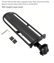 Retractable Bike Luggage Cargo Rack Aluminum Alloy Bicycle Pannier Bag H - $237.65 MXN