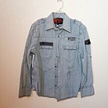 Rebel Spirit Gray Brigade Men's Medium Button-Down Long sleeve Shirt - $74.25