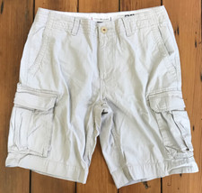 Vtg 90s Style Tommy Hilfiger Beige Cargo Carpetner Shorts Short Card 32 ... - £15.13 GBP