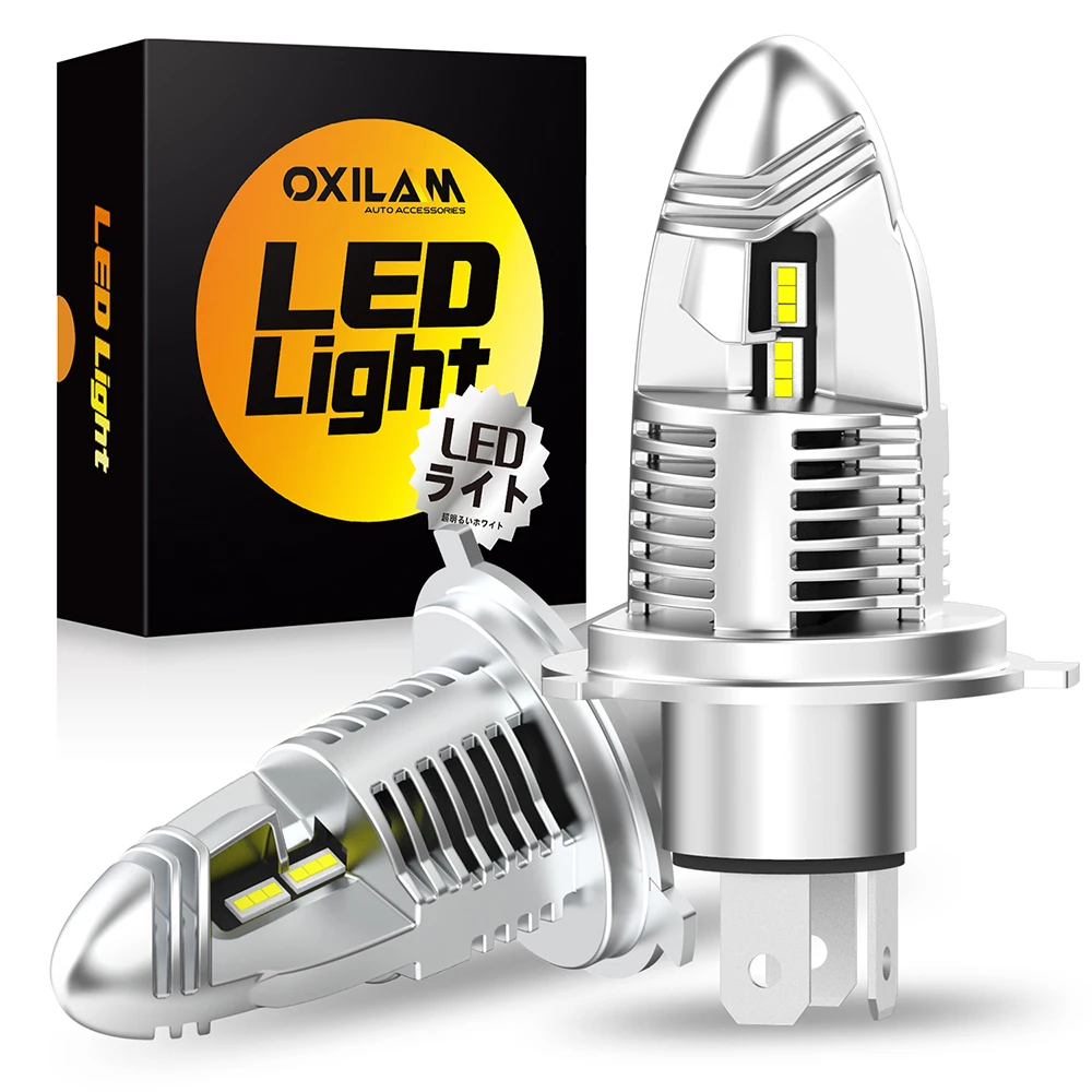 OXILAM 2X H4 LED Headlight Bulb Fanless 6000K White High and Low Beam 9003 HB2 A - £140.42 GBP