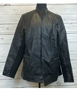 Avenue Women&#39;s Black Motorcycle Style Jacket Coat Size 14/16 Faux Leather - $785.88 MXN