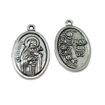 50pcs of Oval Pray For Us Saint Therese Medal - $18.68