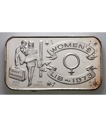 1973 Women&#39;s Lib &quot;JUST MARRIED&quot; Di Ceeco Mint 1 Oz. Bar Art In Argento - $1,784.53 MXN