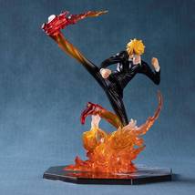 One Piece Action Figure Sanji Sculpture Black Leg Fire Battle Figurine 1... - $30.99