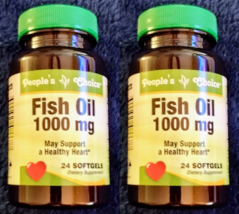 2-PACK People&#39;s Choice Fish Oil 1000 Mg Heart Health 24-CT Each SAME-DAY Ship - $6.81