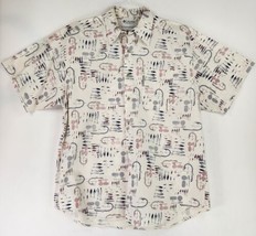 Columbia Shirt Mens Large White Causal Dadcore Outdoor Fishing Sportswear - £18.96 GBP