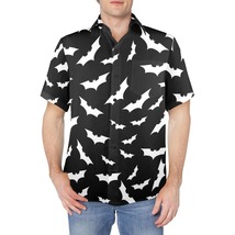 Men&#39;s Bat Silhouette Crinkle Short Sleeve Shirt - £18.78 GBP