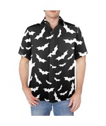 Men&#39;s Bat Silhouette Crinkle Short Sleeve Shirt - £20.30 GBP