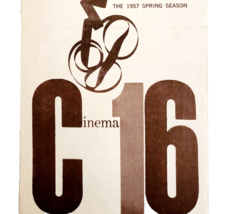 1957 Cinema 16 Spring Season Schedule Program Pamphlet Brochure Original... - €13,30 EUR