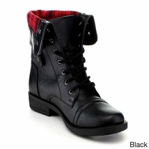 ANNA Black Lace-up Boots Style-Tammy12 - $49.99
