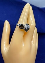 GIBEON Meteorite &amp; Smoky Topaz Ring - Size 6.5  Space Astronomy Natural ... - $75.00