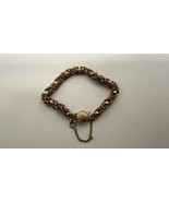 Vintage Byzantine Chain Bracelet Gold Tone Safety Clasp Costume Jewelry - $21.00