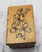 Vintage Embossing Arts Spring Flowers Wood Mounted Rubber Stamp - £4.75 GBP
