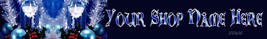 Web Banner Blue and Silver Christmas Custom Designed  93a - £5.54 GBP