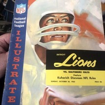 Baltimore Colts 25 at Detroit Lions 21 October 20th, 1963 Program UNITAS LANE - £21.43 GBP