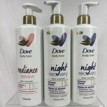 (3) Dove Body Love Cleanser Night Recovery Radiance Renew Serum Retinol 17.5oz - £19.63 GBP