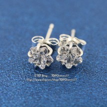 925 Sterling Silver Celestial Sparkling Star Stud Earrings , Clear CZ Earrings - £13.72 GBP