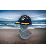 USS Nimitz US Navy Recruiting Command Vtg Olive Leaf Snapback Metal Embl... - $1,634.35 MXN