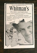 Vintage 1899 Whitman&#39;s Chocolates and Confections Original Ad 1021 - $6.64