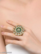 Kundan New style fancy bollywood style ring for women party wear bridal - £14.11 GBP